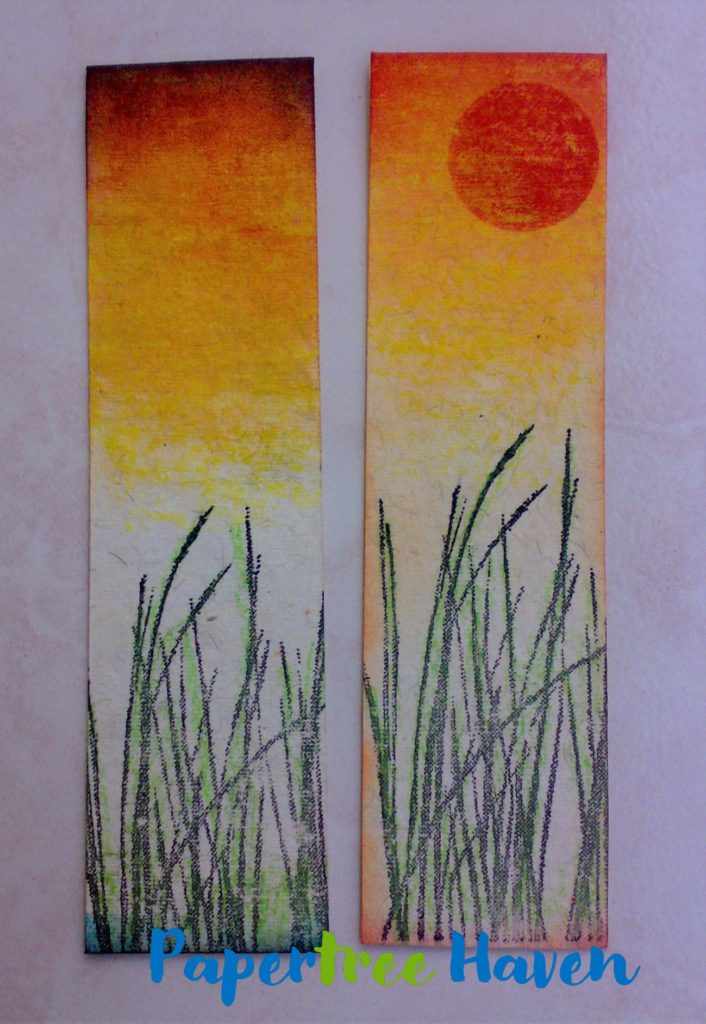 sunset handmade bookmarks