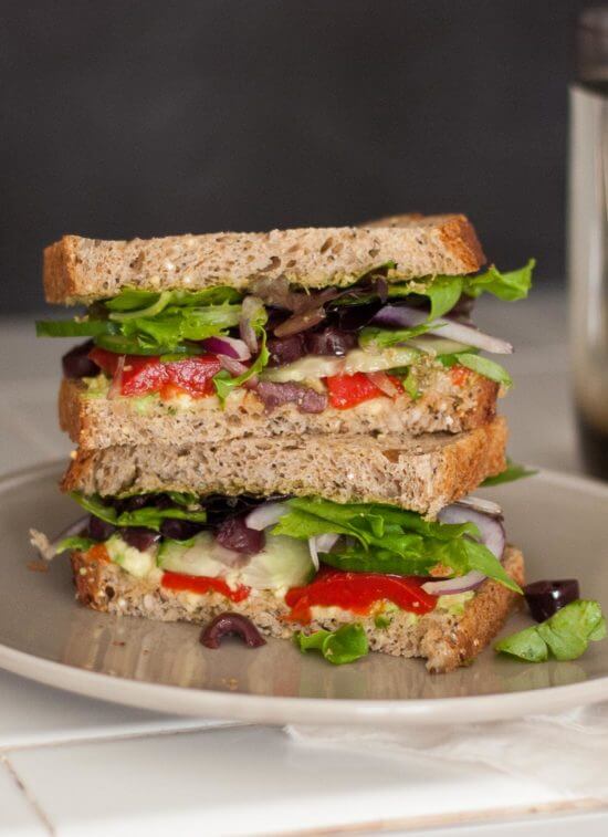 Simple Greek Avocado Sandwich by Cookie and Kate