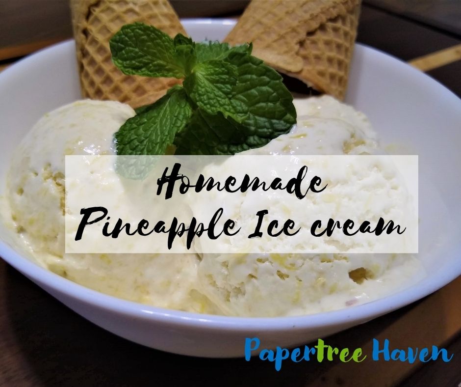 homemade pineapple ice cream