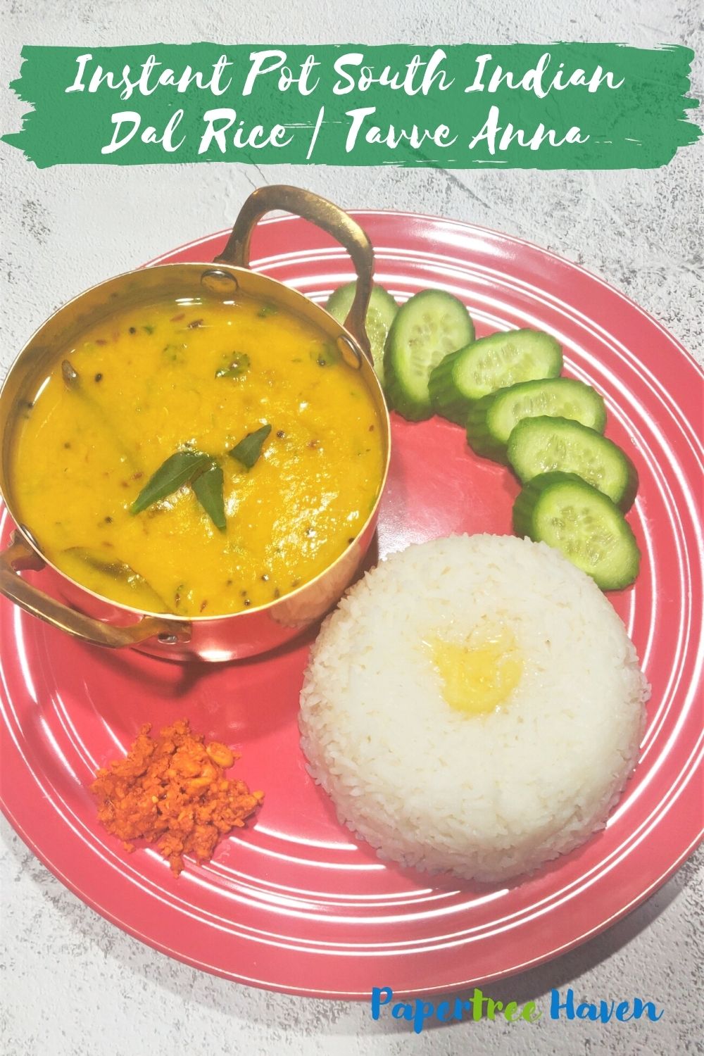 Instant Pot South Indian Dal Rice | Tavve Anna