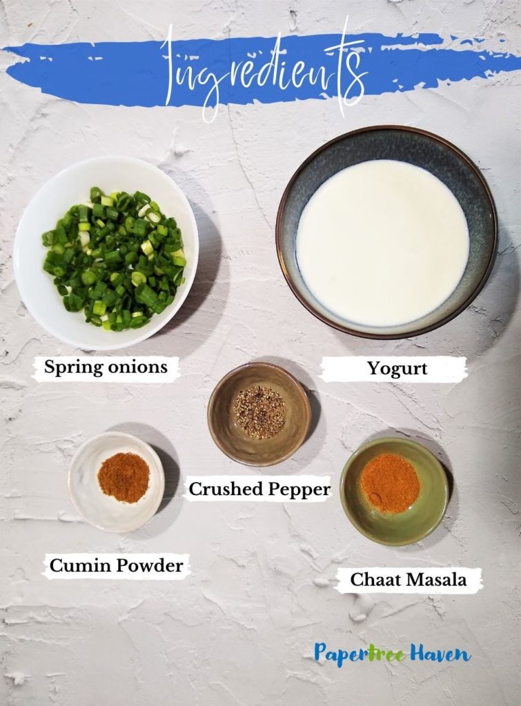 spring onion raita ingredients