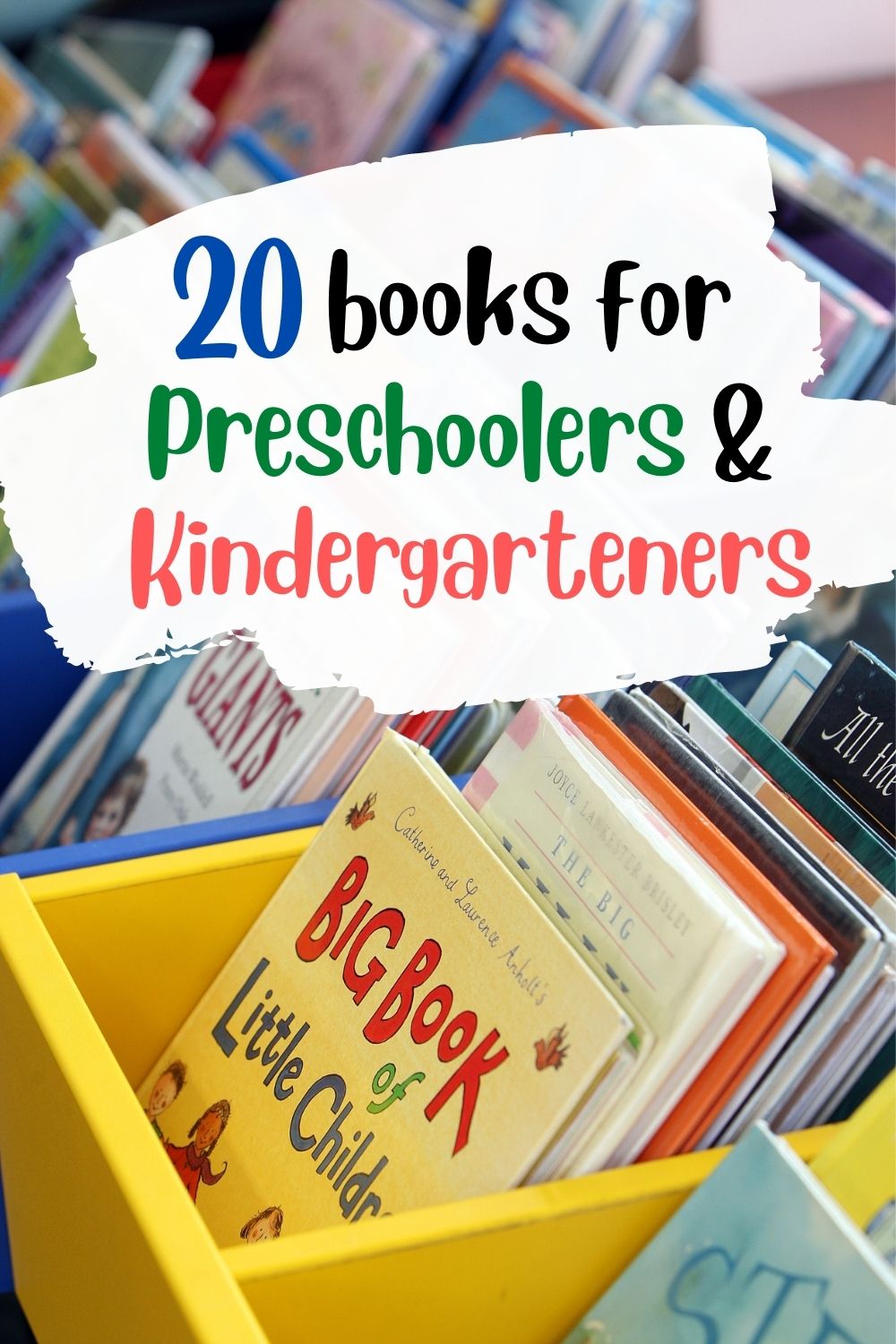 20 books for preschoolers and kindergarteners
